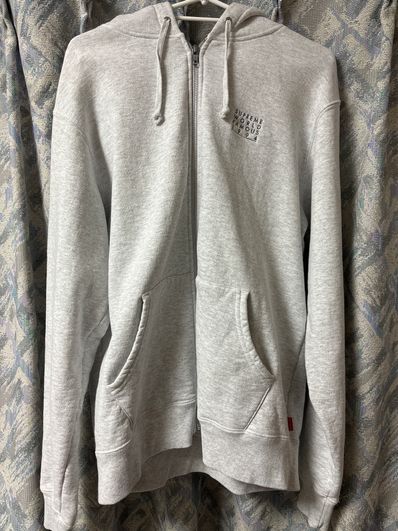 Supreme World Famous Zip Up Hooded Sweatshirt "Ash Grey"