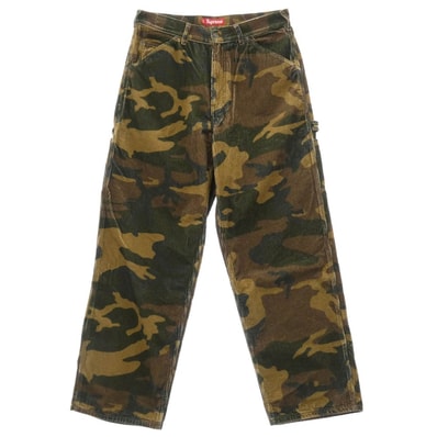 Supreme シュプリーム パンツ 25AW Wide Wale Corduroy Painter Pant Woodland Camo ワイドウェイル コーデュロイ ペインターパンツ ウッドランド カモ マルチカラー系 ブラウン系 34【美品】【中古】