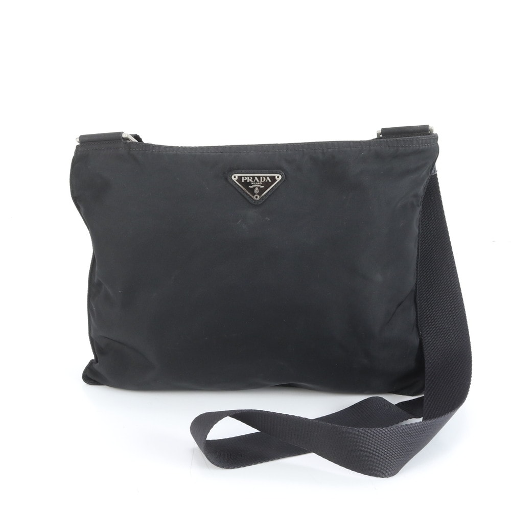 ■美品 プラダ テスート ナイロントライアングルロゴショルダーバッグ