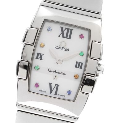 ☆良品 オメガ コンステレーション ミニクアドレラ レディース 【中古】