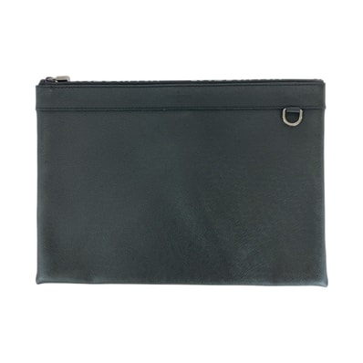 美品 LOUIS VUITTON ルイヴィトン タイガ ポシェットアポロ ブラック 黒 シルバー金具 レザー クラッチバッグ セカンドバッグ 504722 【中古】