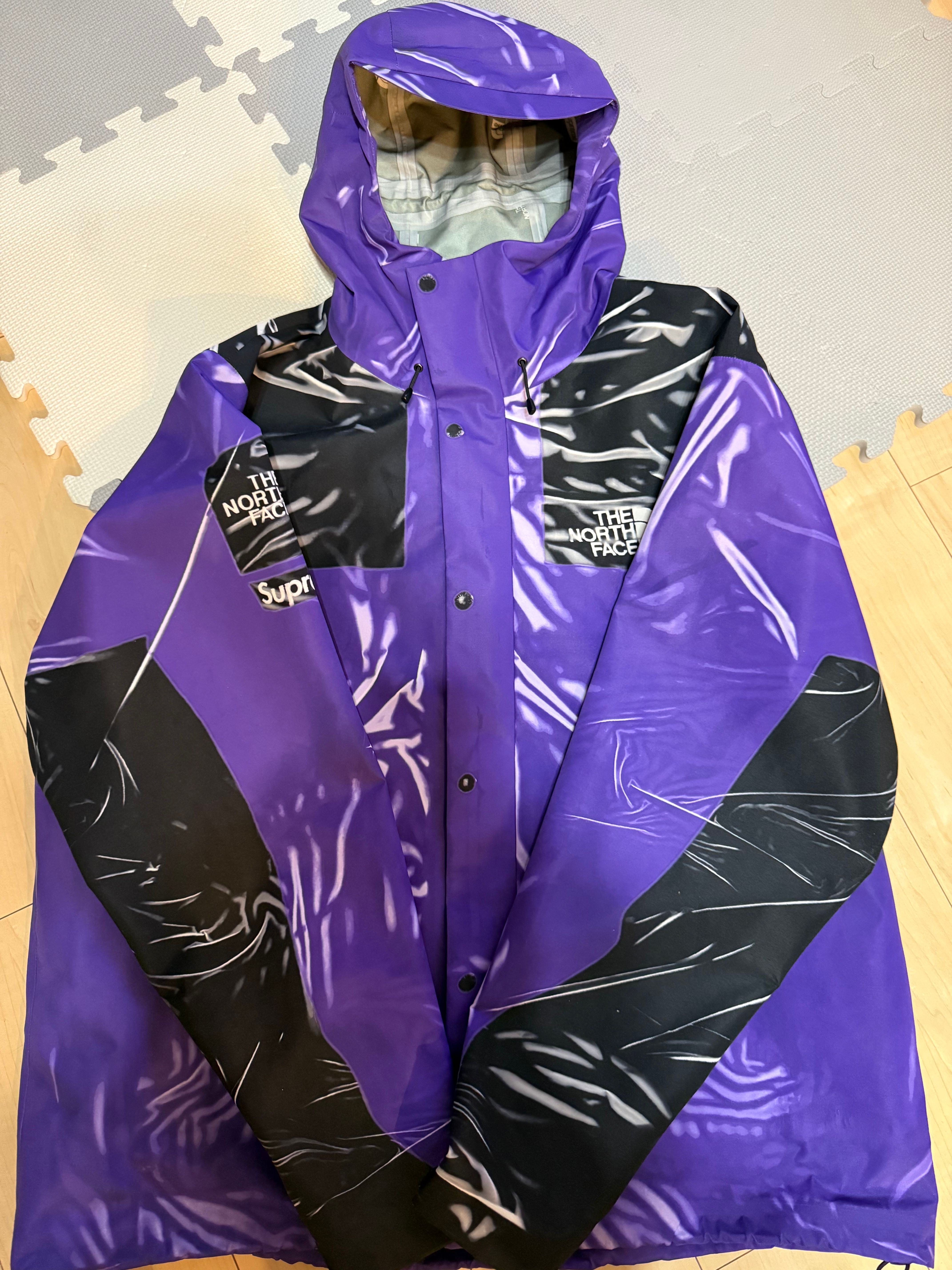 Supreme x The North Face Trompe Loeil Printed Taped Seam Shell Jacket "Purple"