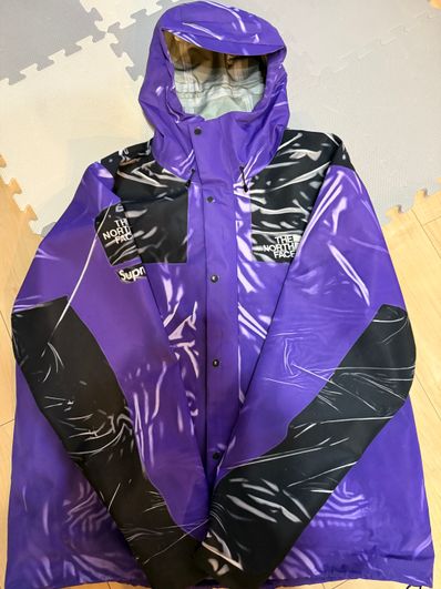 Supreme x The North Face Trompe Loeil Printed Taped Seam Shell Jacket "Purple"