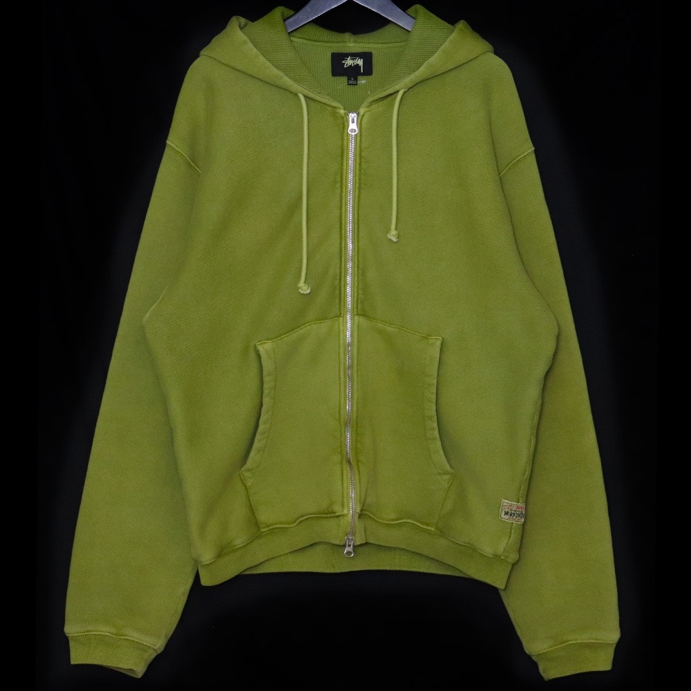 Stussy Waffle Lined Zip Hoodie "Green"