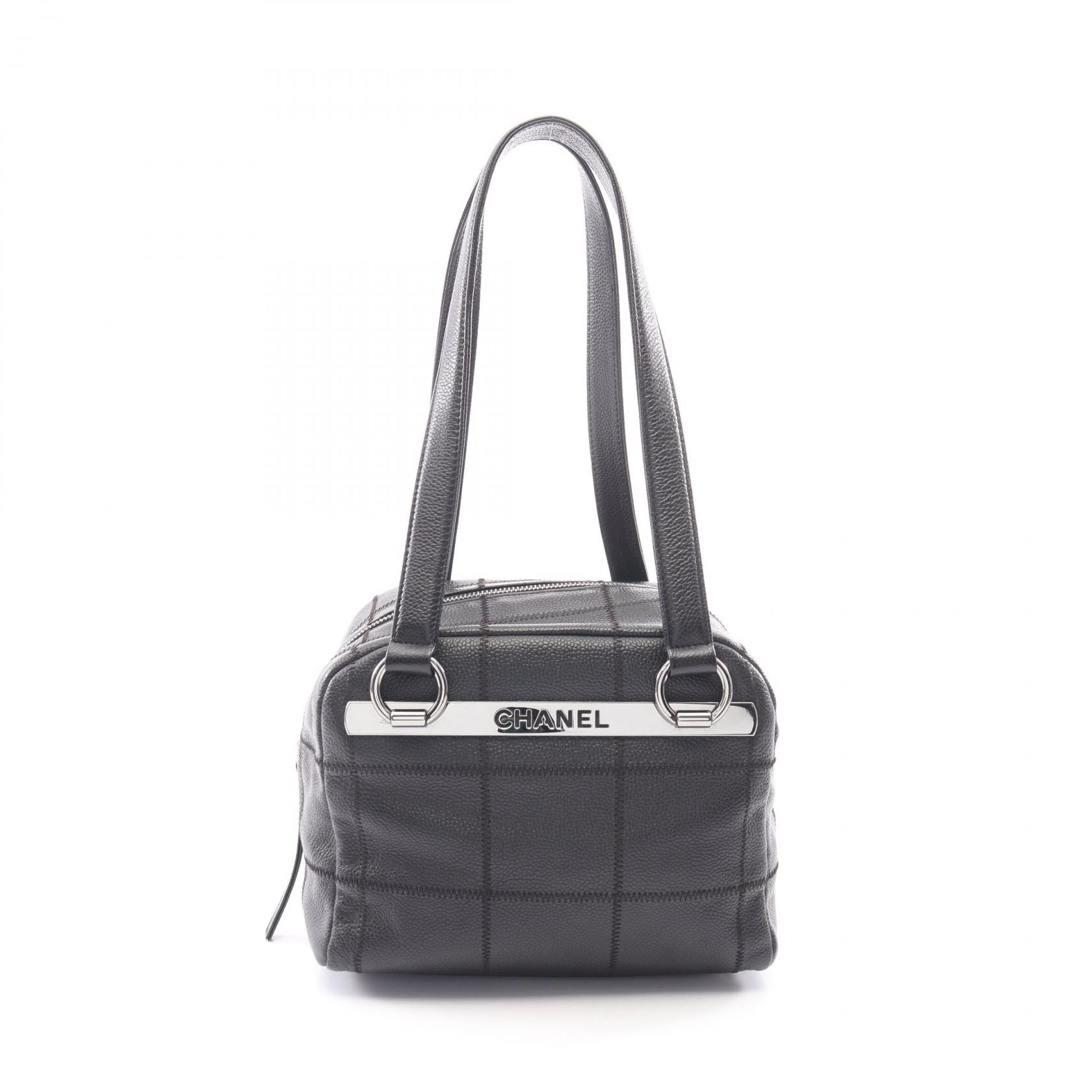 シャネル CHANEL チョコバー ショルダーバッグ バッグ カーフ(牛革) レディース ブラック系 【中古】