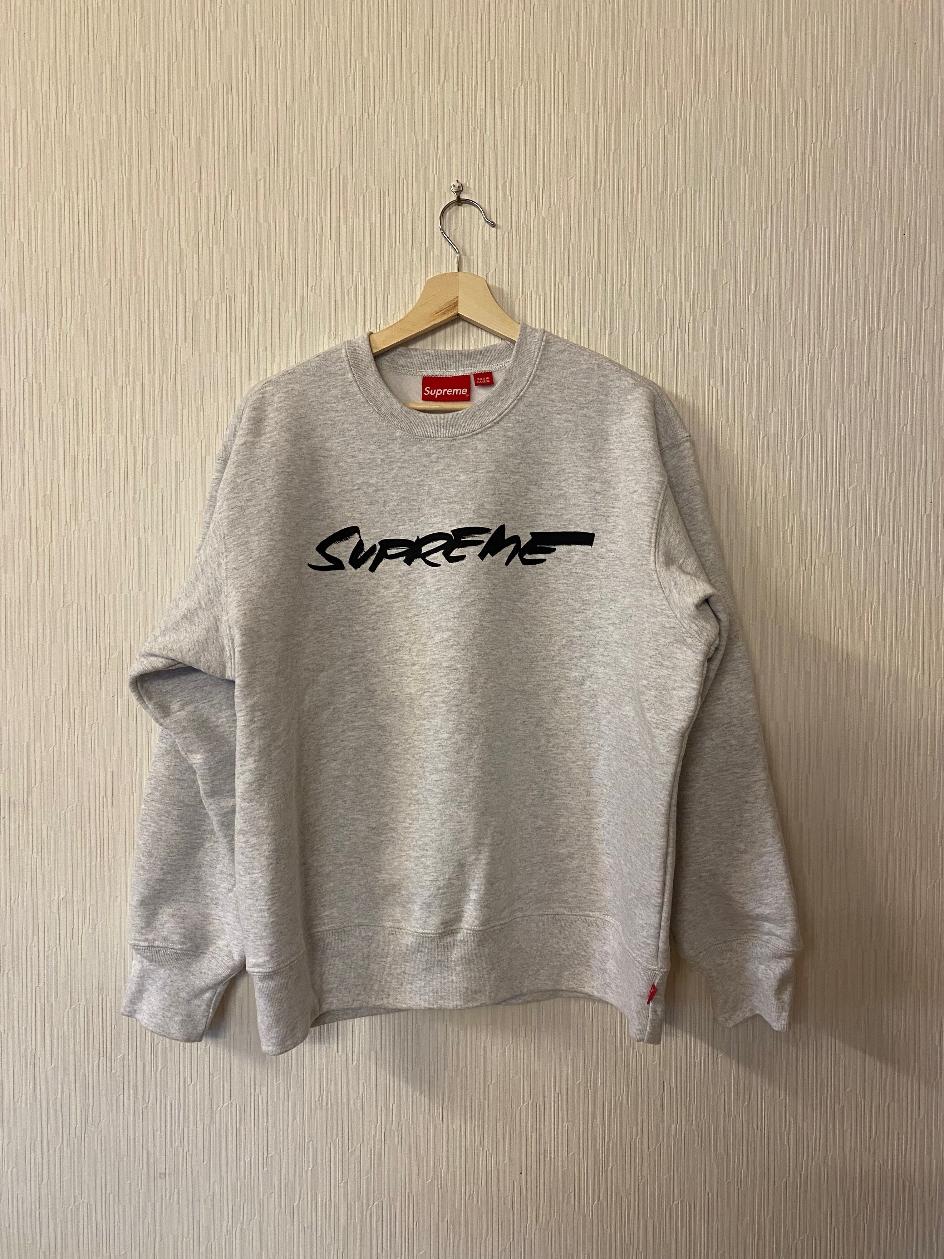 Supreme Futura Logo Crewneck "Grey"