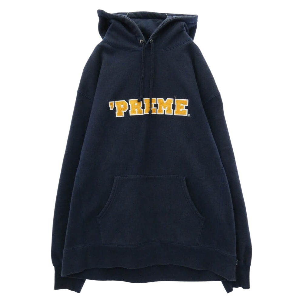 Supreme シュプリーム 22AW Preme Hooded Sweatshirt フロントロゴ プルオーバースウェット パーカー フーディ ネイビー系 XL【中古】