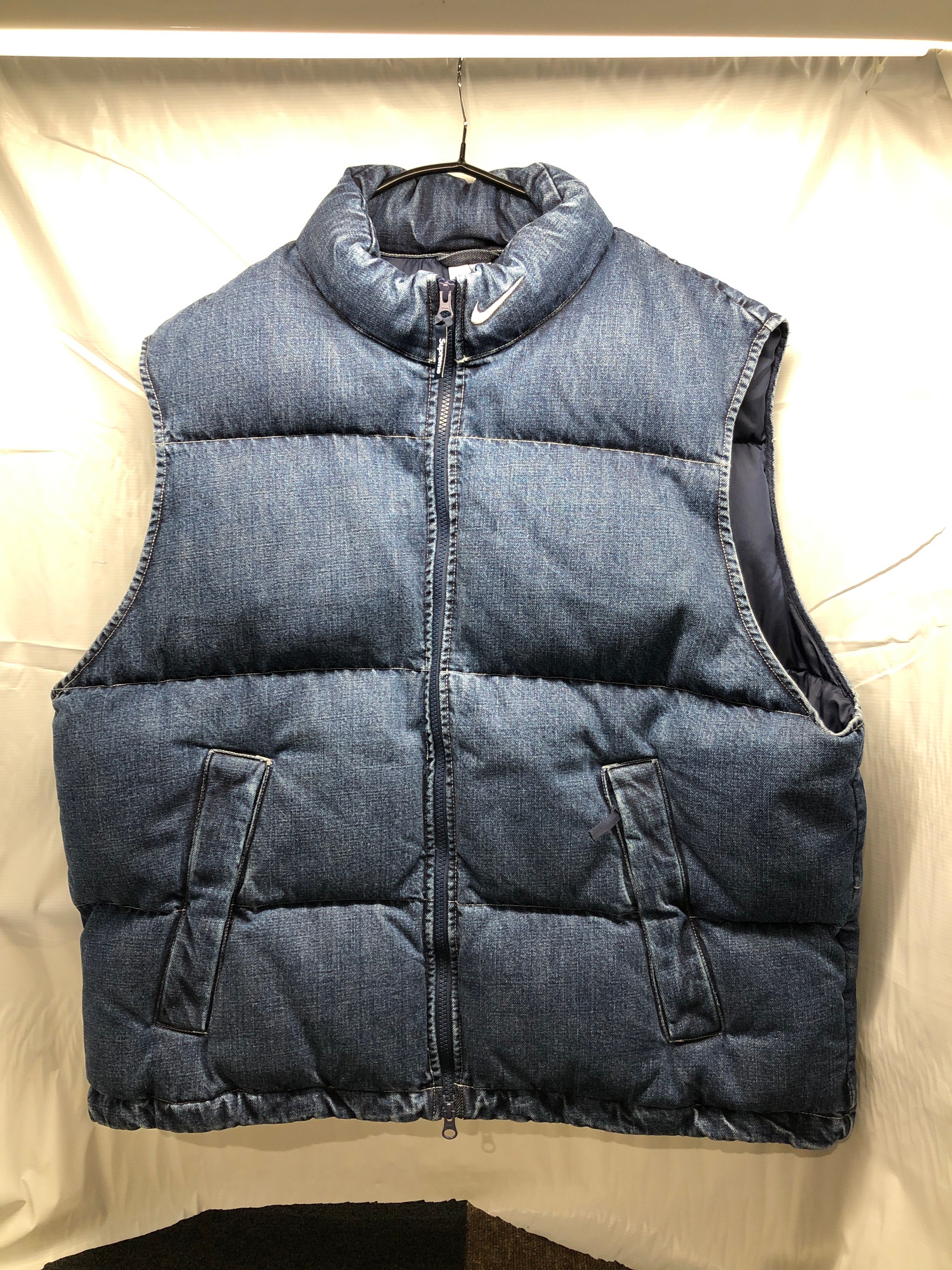 Supreme x Nike Denim Puffer Vest "Indigo"