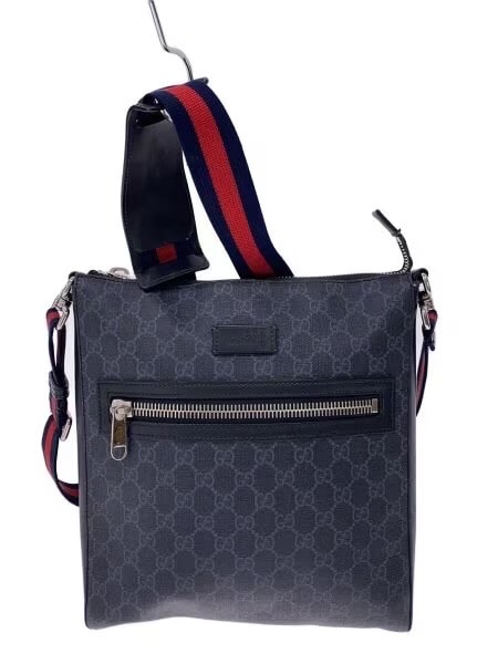 GUCCI GG Supreme Canvas Messenger Bag "Black/Grey"
