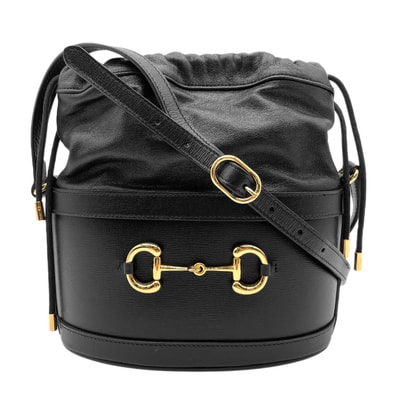 GUCCI グッチ ホースビット 1955 バケット 巾着 ショルダーバッグ
レザー ブラック レディース
【中古】