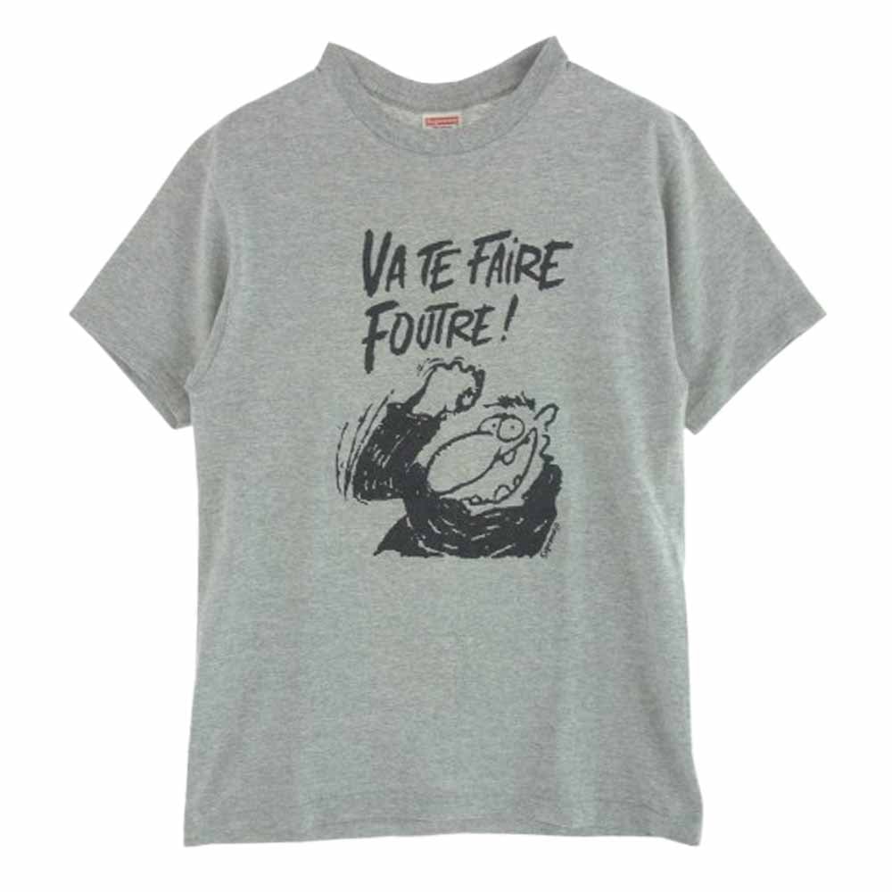 Supreme シュプリーム Tシャツ 10SS Va TE Faire Foutre Tee プリント 半袖 Tシャツ グレー系 S【中古】