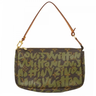 ★最終価格【6db1016-k】ルイヴィトン ポーチ モノグラムグラフィ ポシェットアクセソワール M92191 ブラウン【中古】レディース