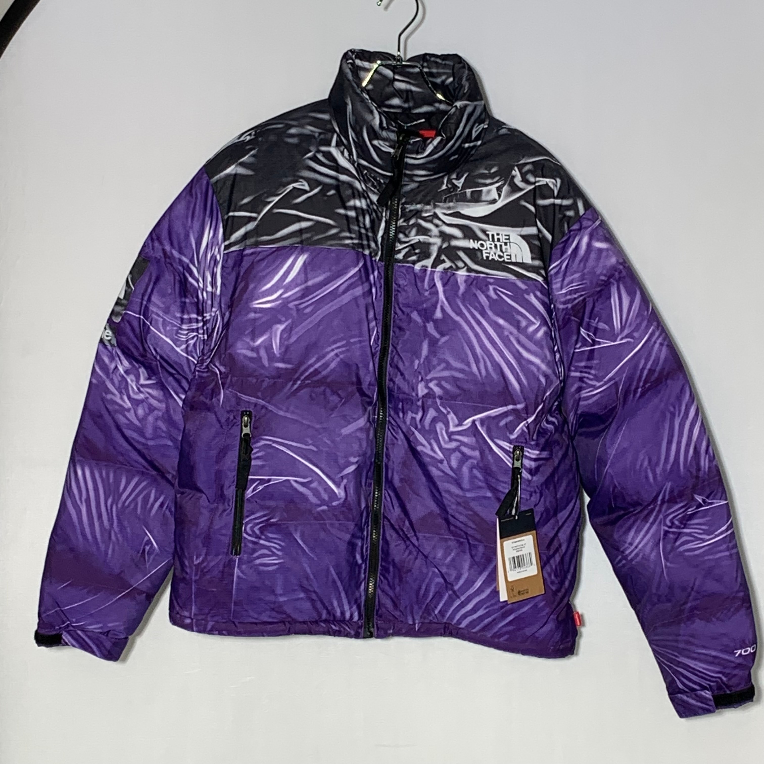 Supreme x The North Face Trompe Loeil Printed Nuptse Jacket "Purple"