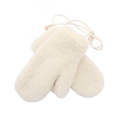 マックスマーラ MAX MARA テディベア 手袋 衣料品 ウール アルパカ レディース ホワイト系 【中古】