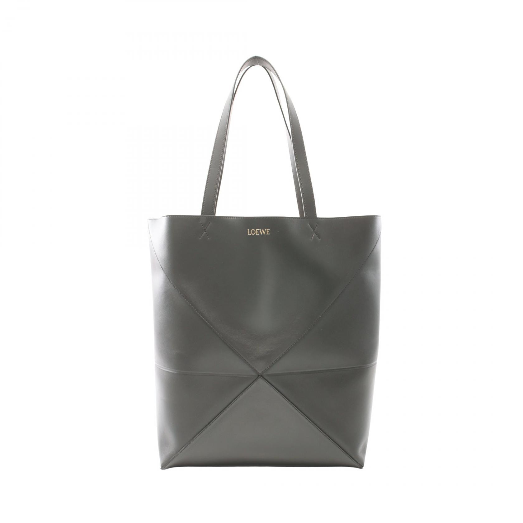 ロエベ LOEWE パズル フォルド ラージ トートバッグ バッグ レザー メンズ レディース グレー系 B933Q18X011220 【新品】