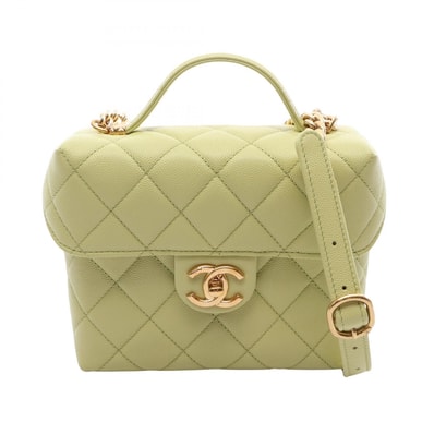 シャネル CHANEL マトラッセ スモール バニティバッグ 2WAY ショルダーバッグ バッグ キャビアスキン(グレインドカーフ) レディース グリーン系 【中古】