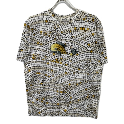 エルメス 美品 魚 パッチワークデザイン Tシャツ L