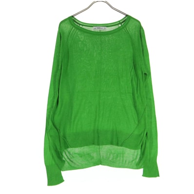 美品 ZARA KNIT ザラニット 長袖 セーター M グリーン