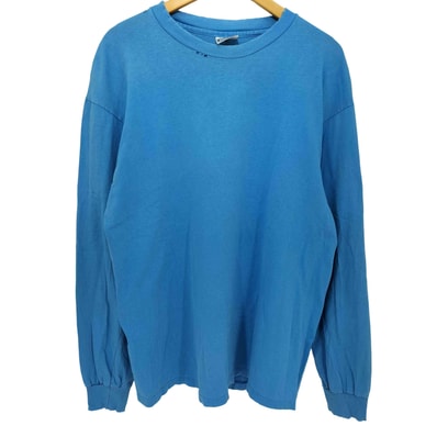 80-90S USA製 シングルステッチ クルーネック L/S Tシャツ【1137998828206】