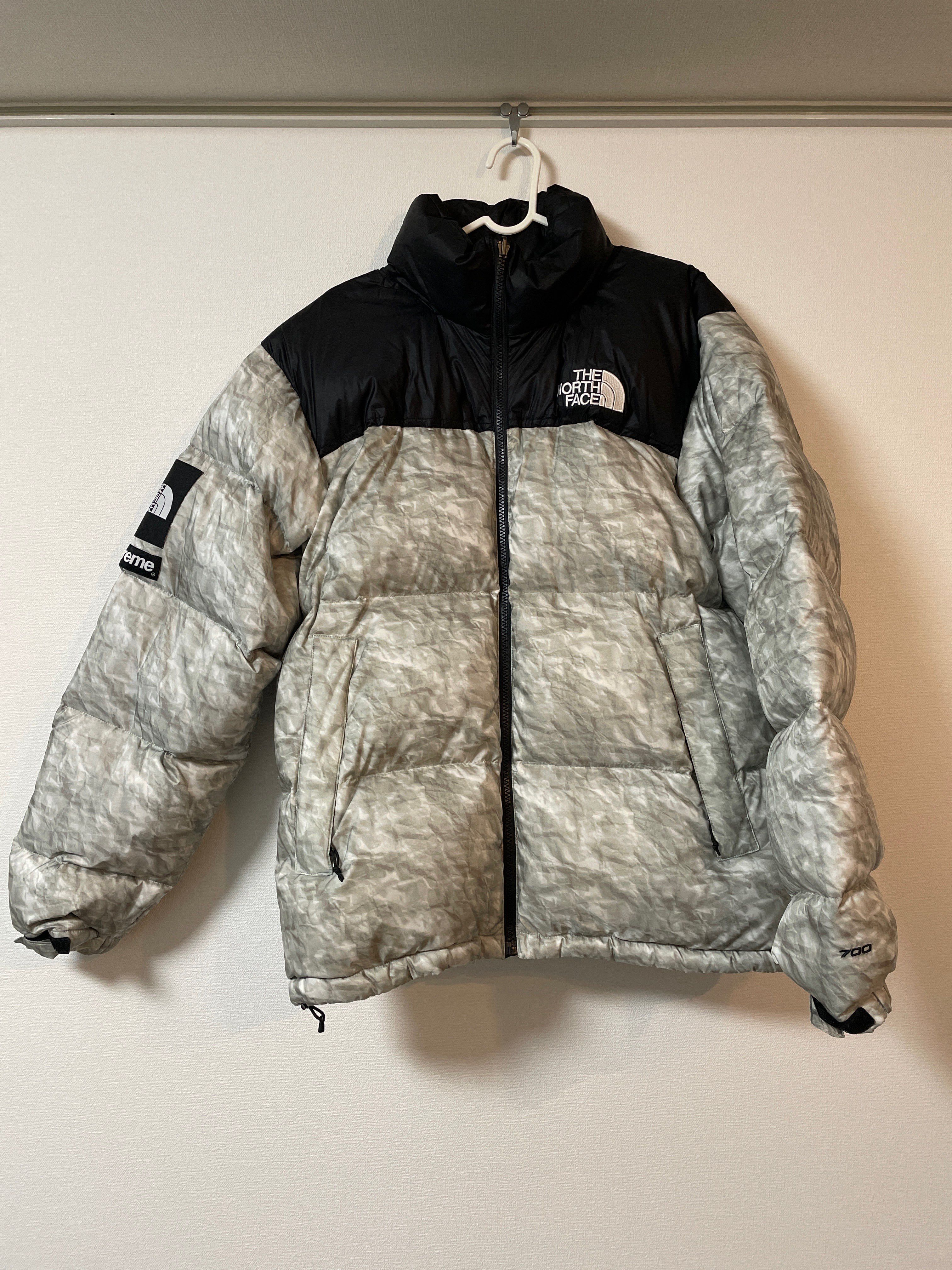 Supreme x The North Face Nuptse Jacket "White Paper Print"