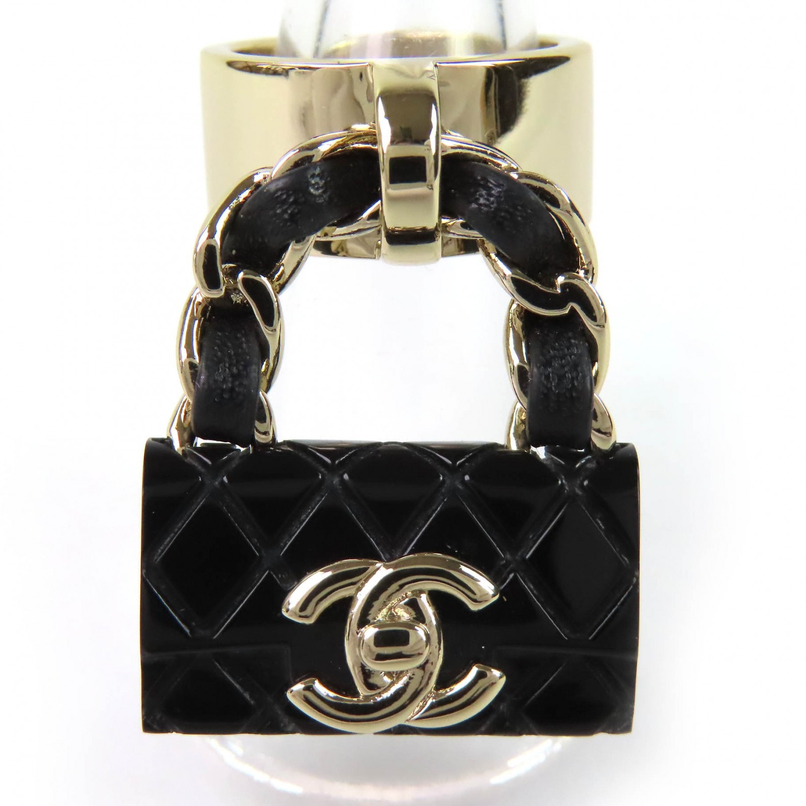 美品 シャネル ココマーク マトラッセ バッグ チャームリング  JP11号