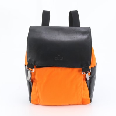 ■美品 グッチ003-0233 リュックサック レザー×ナイロン