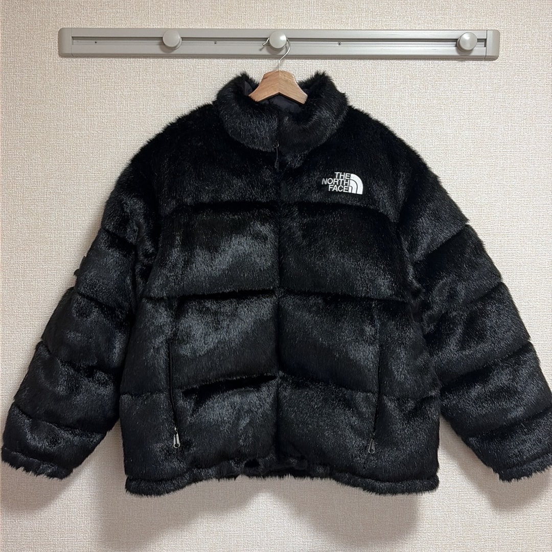 Supreme x The North Face Faux Fur Nuptse Jacket "Black"
