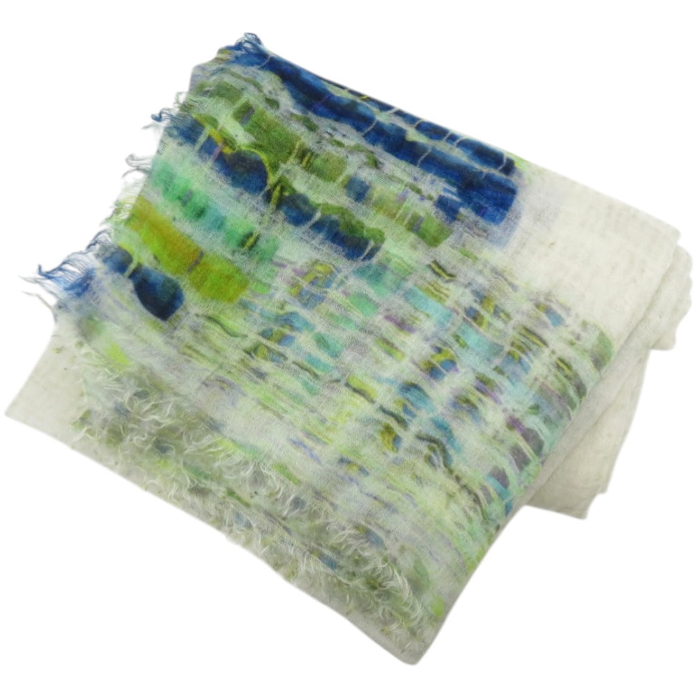 シャネル    ココマーク 大判ストール カシミヤ シルク グリー