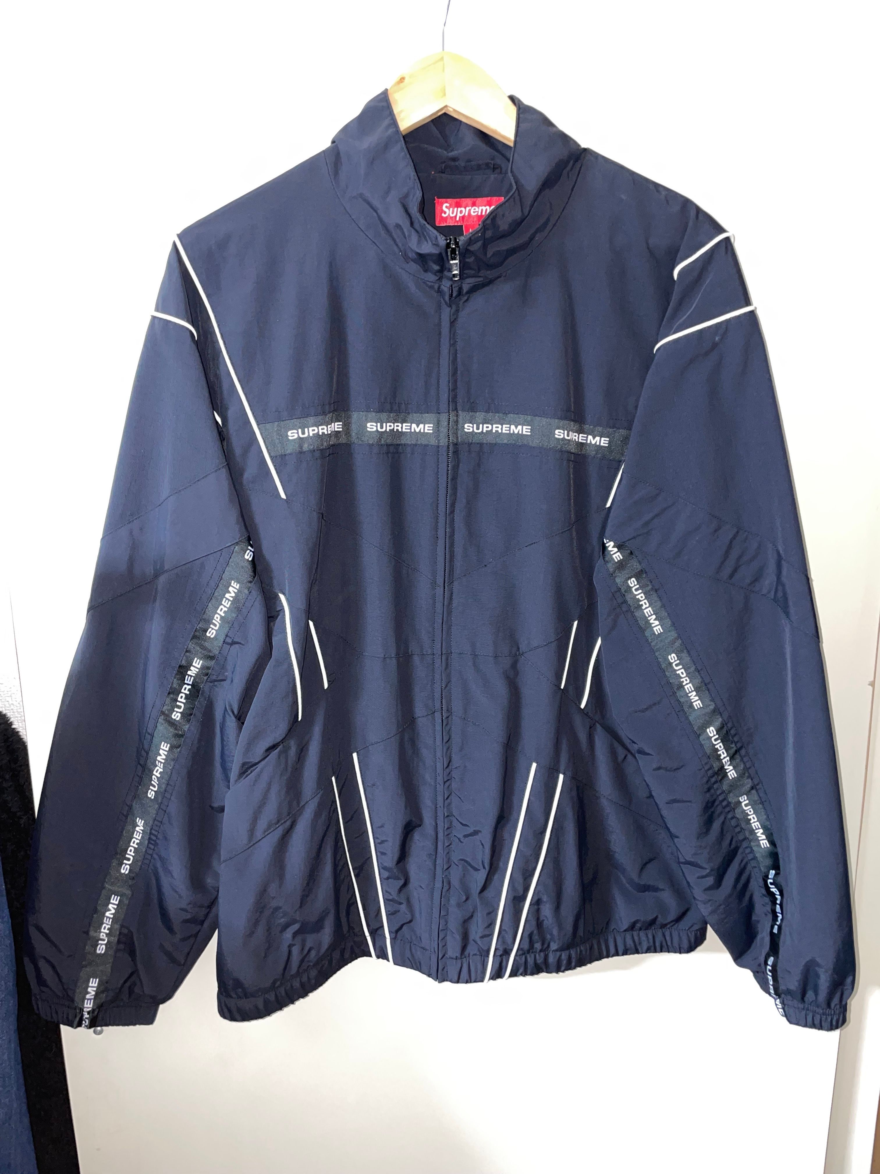 Supreme Cross Paneled Track Jacket "Black"