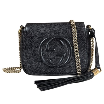 グッチ ソーホー ショルダーバッグ レザー 323190 ブラック レディース GUCCI 中古