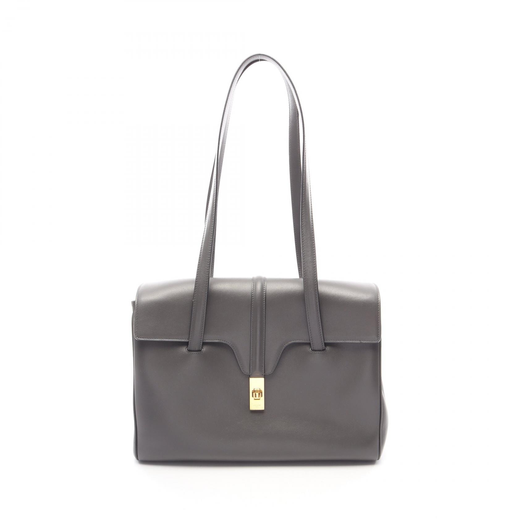 セリーヌ CELINE ミディアム ソフト16 セーズ バッグ ショルダーバッグ バッグ レザー レディース グレー系 【中古】