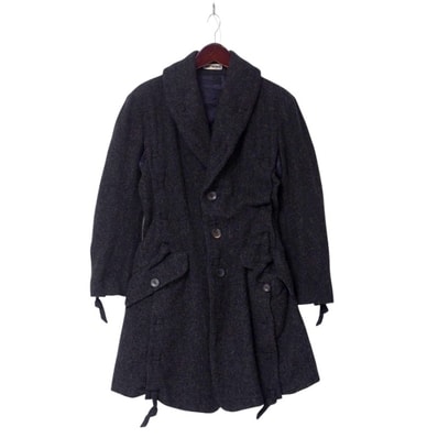 ISSEY MIYAKE イッセイミヤケ ヴィンテージ コート サイズL ロングコート ショールカラー グレー ブランド古着【中古】20241226/RA2711