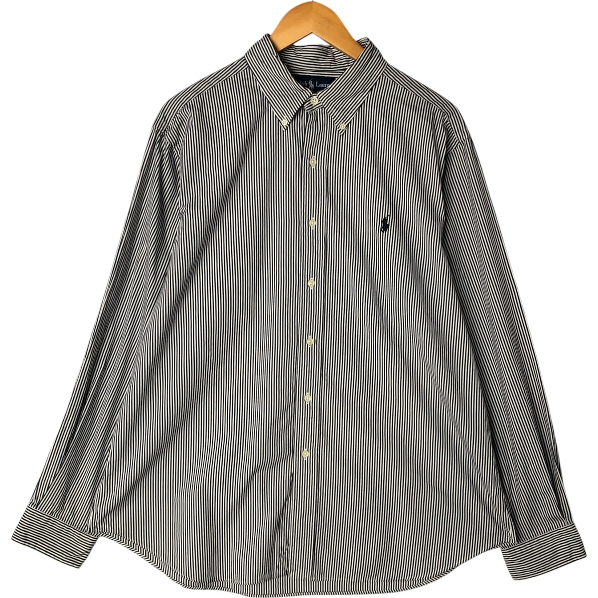 古着 ラルフローレン Ralph Lauren CLASSIC FIT 長袖 ボタンダウンストライプシャツ メンズXL相当/eaa551939