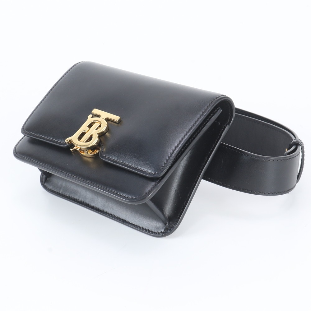■極美品 バーバリー TBロゴボディバッグ レザー