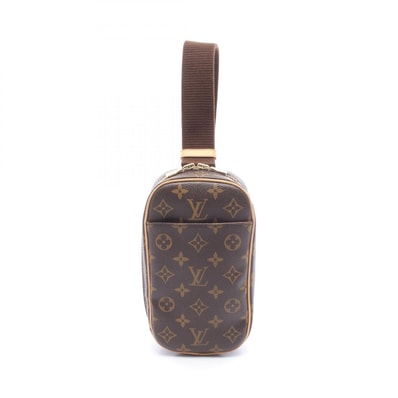 ルイ・ヴィトン LOUIS VUITTON ポシェットガンジュ ウエストバッグ ボディバッグ バッグ PVCコーティングキャンバス レザー モノグラム メンズ レディース ブラウン系 M51870 【中古】