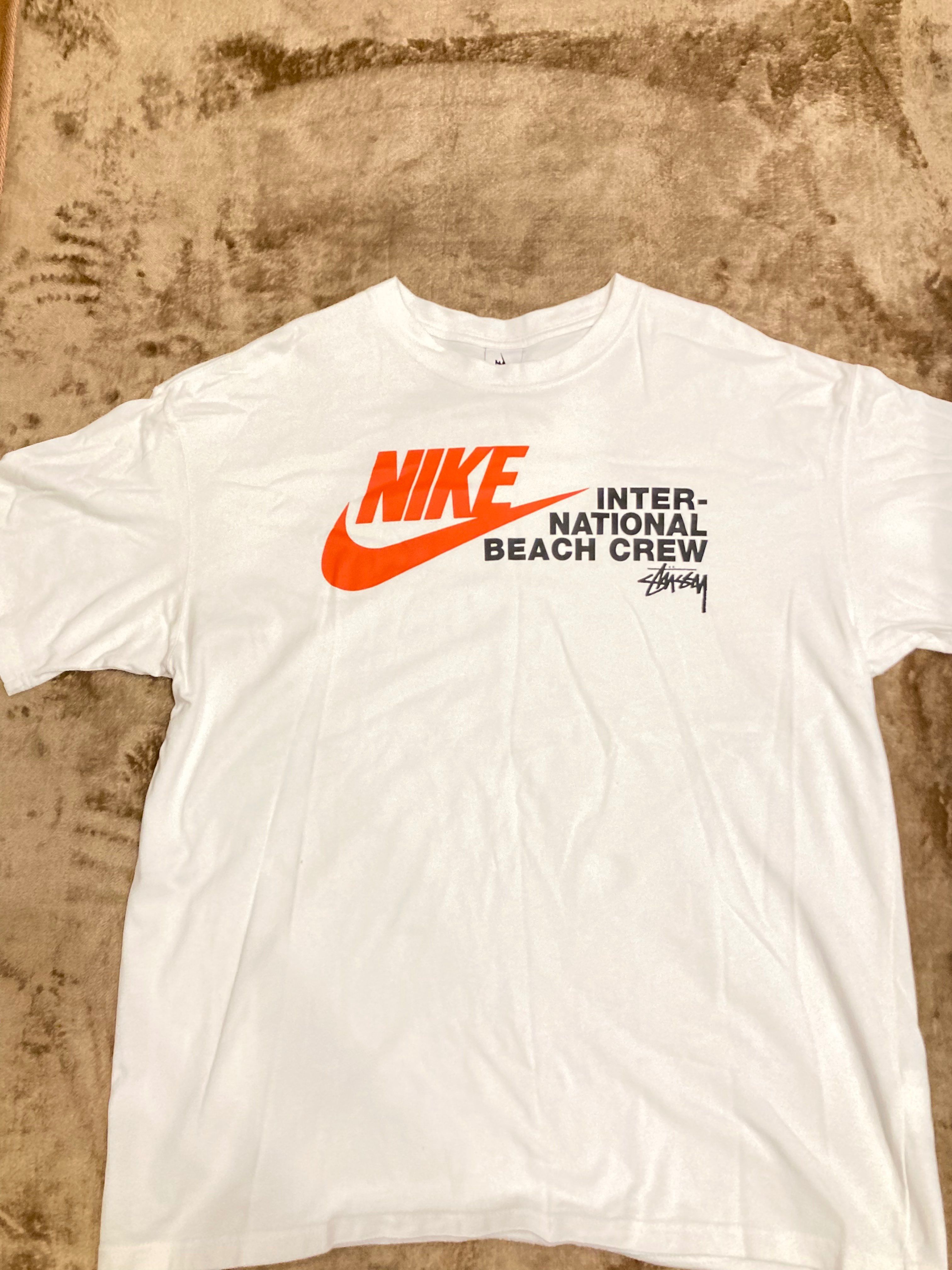 Nike x Stussy International Beach Crew T-Shirt "White"