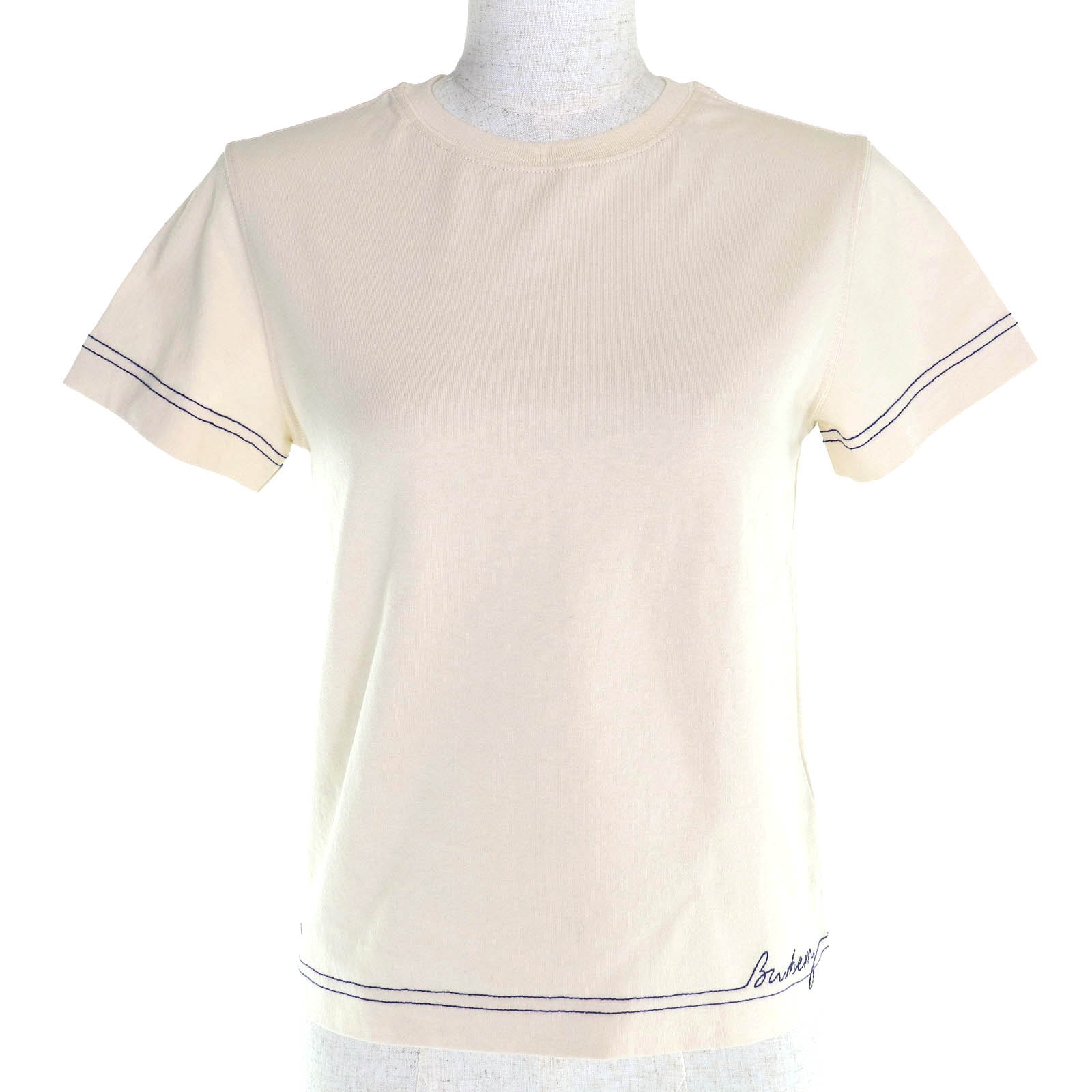 未使用品 バーバリー ロゴ刺繍 半袖Tシャツ XS 8090641