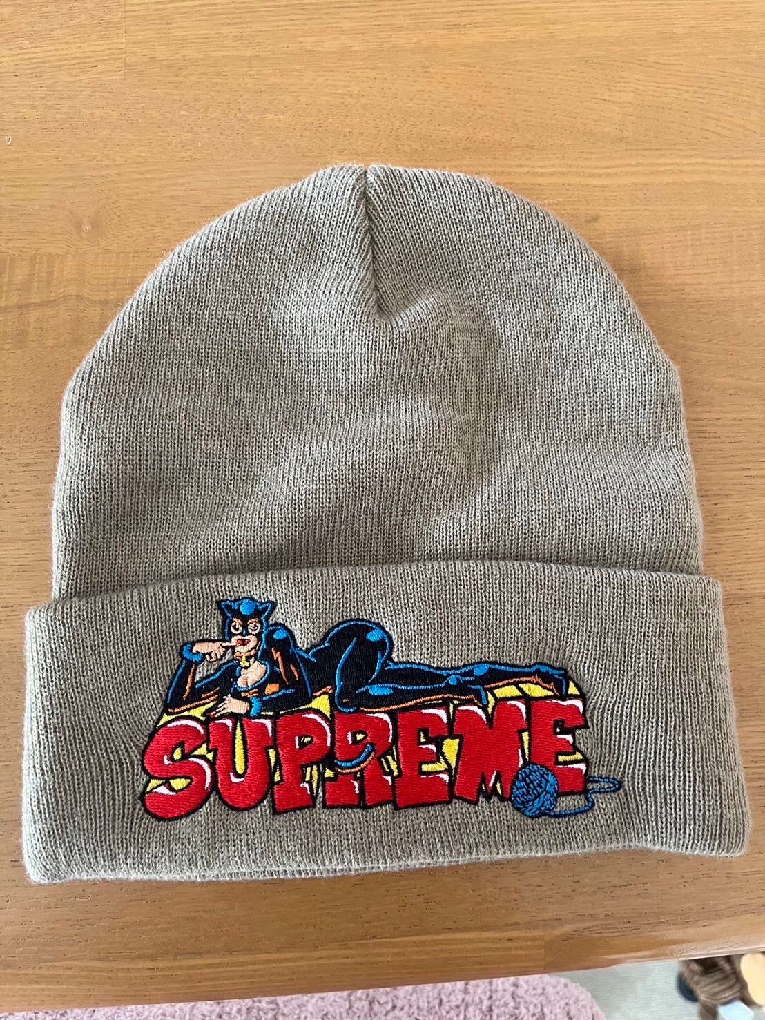 Supreme Catwoman Beanie "Stone"