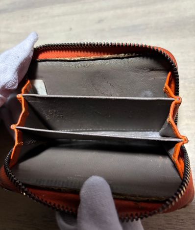 Bottega Veneta Intrecciato Lambskin Zip Around Coin Purse "Bright Red"