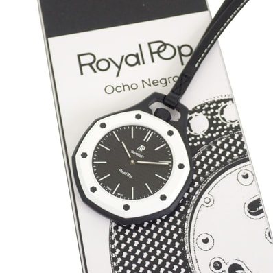 スウォッチ Swatch AUDEMARS PIGUET オーデマ・ピゲ AP コラボ SSX03W101N 懐中時計 セラミック カーフ OCHO NEGRO 手巻き ブラック文字盤 メンズ【中古】【Sランク】