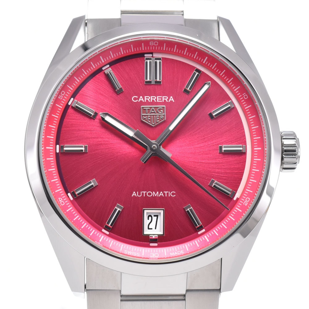 タグホイヤー TAG HEUER WBN2313.BA0001 カレラ ピンク 自動巻き ユニセックス 美品 箱・保証書付き 腕時計 B#149439