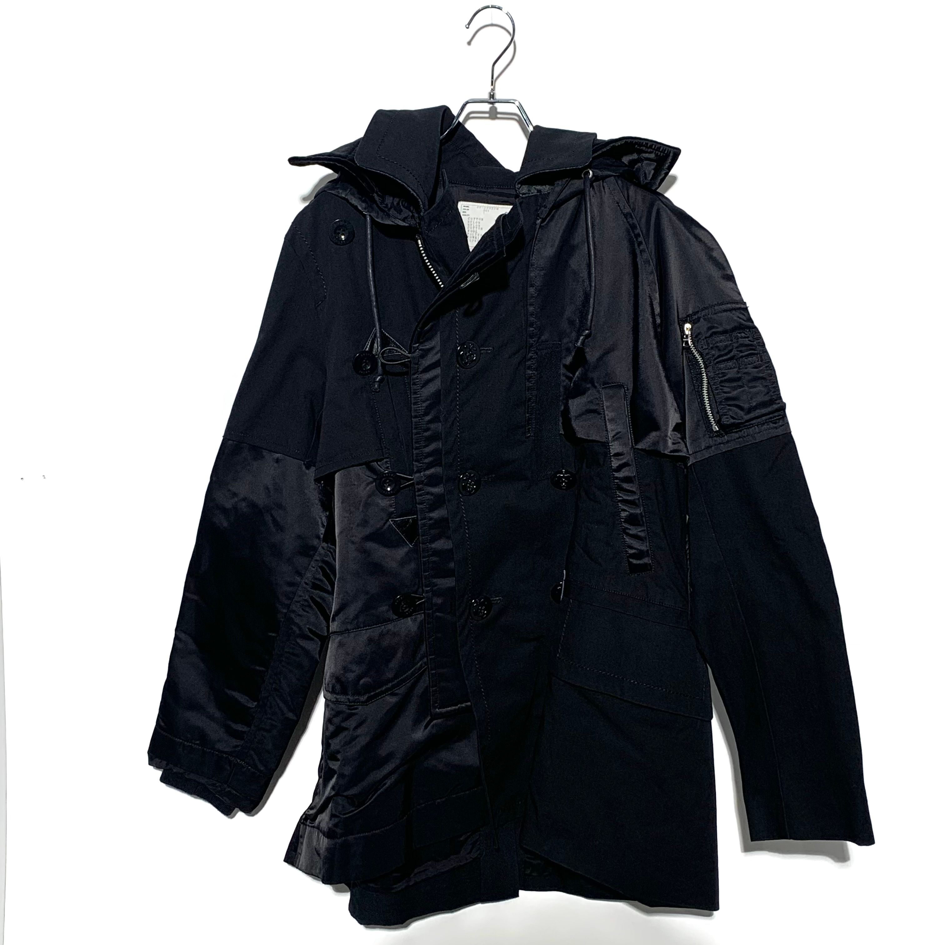 sacai 20AW COTTON OXFORD COAT Black