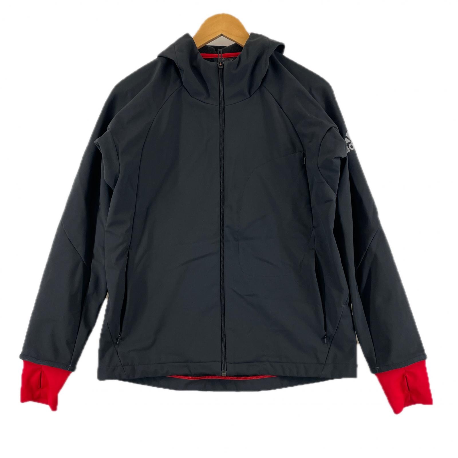 美品 adidas アディダス ウルトラウォームジャケット ブランドロゴ 秋冬 AW ブルゾン ポリエステル ブラック メンズ M【古着】【中古】