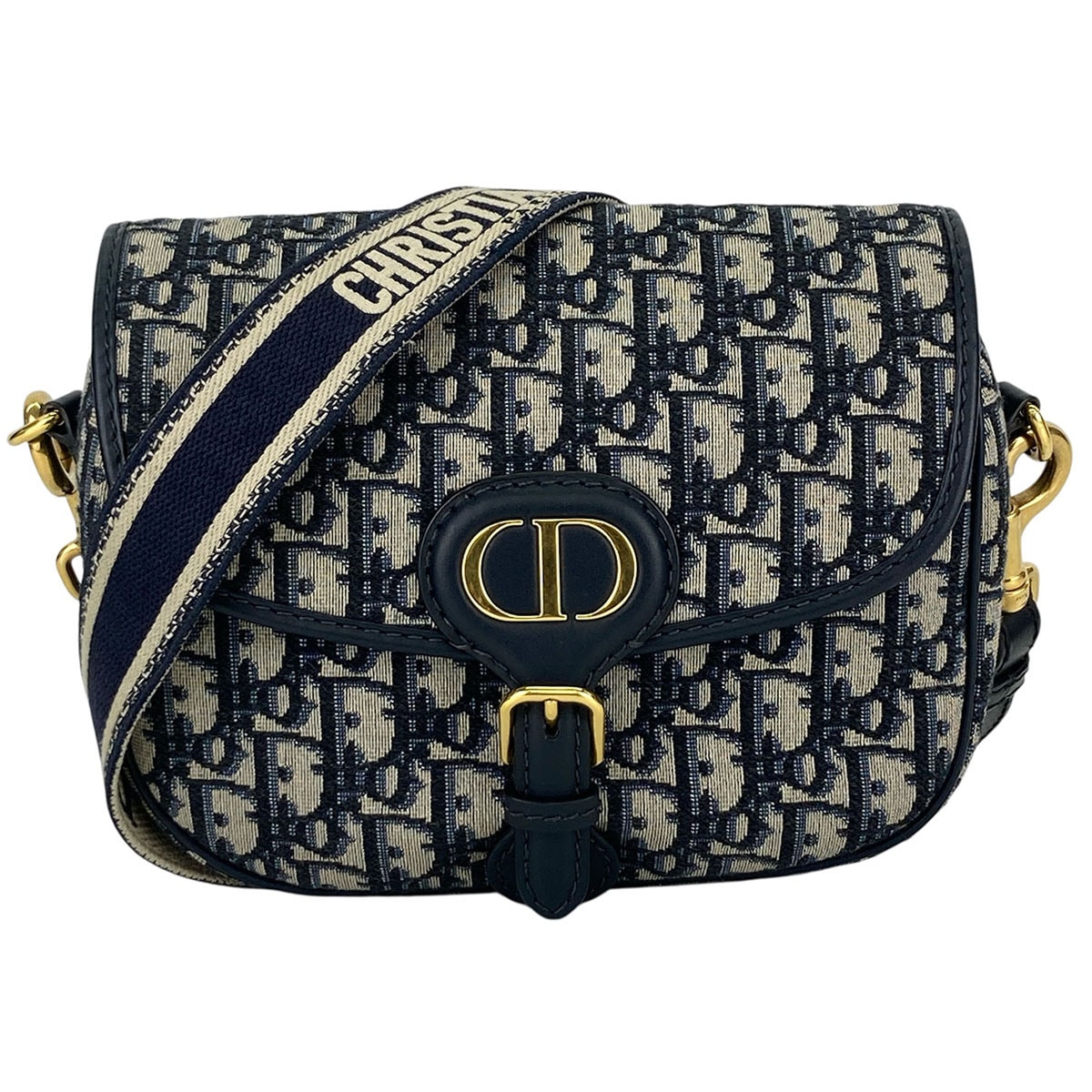 Christian Dior クリスチャンディオール Dior Bobby  バッグ ミディアム トロッター ボビー ショルダーバッグ M9319UTZQ ネイビー  レディース【中古】