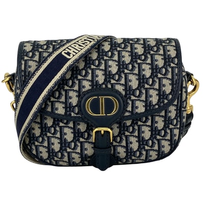 Christian Dior クリスチャンディオール Dior Bobby バッグ ミディアム トロッター ボビー ショルダーバッグ M9319UTZQ ネイビー レディース【中古】