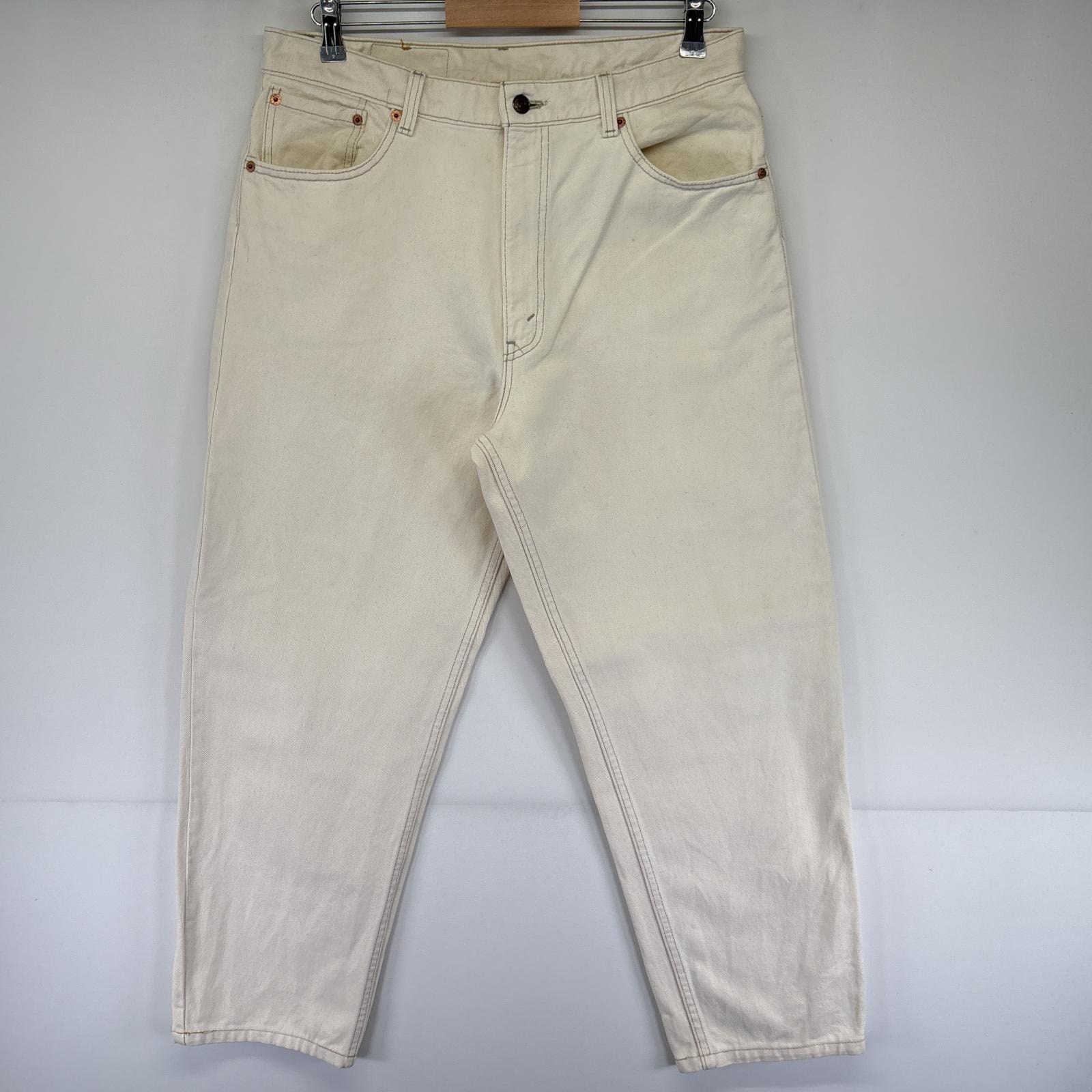 古着 90's/90年代 リーバイス Levi's USA製 デニムパンツ 550 テーパード ジーパン ジーンズ 色落ち w36 L34  ホワイト系 メンズ