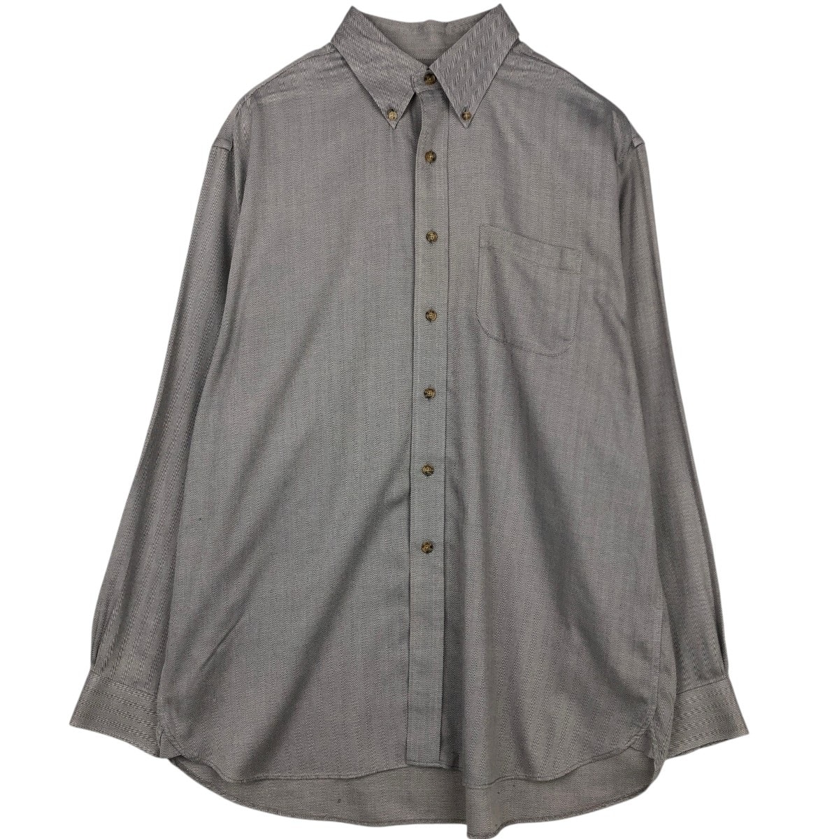古着 ブルックスブラザーズ Brooks Brothers Country Club ヘリンボーン 長袖 ボタンダウンチェックシャツ メンズL相当/eaa673018