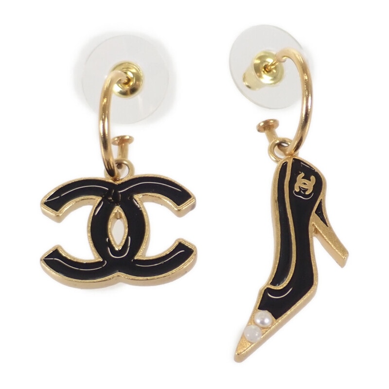 シャネル CHANEL ココマーク パンプスモチーフ ピアス GP フェイクパール ゴールド レディース【中古】【Aランク】