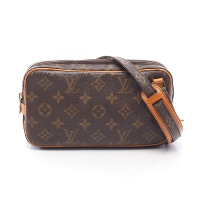 ルイ・ヴィトン LOUIS VUITTON マルリーバンドリエール ショルダーバッグ バッグ PVCコーティングキャンバス レザー モノグラム レディース ブラウン系 M51828 【中古】