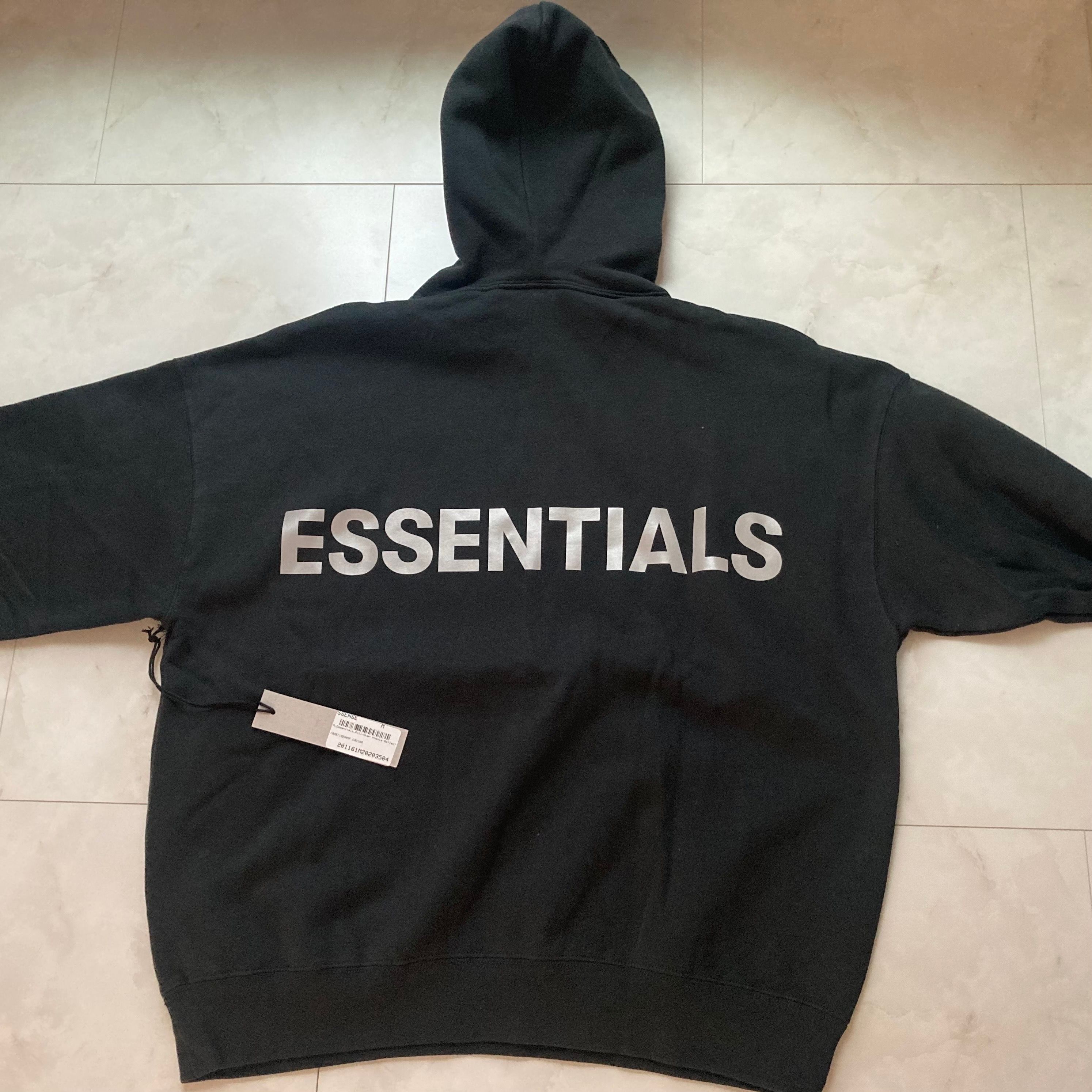 FEAR OF GOD ESSENTIALS 3M logo Pullover Hoodie "Black"